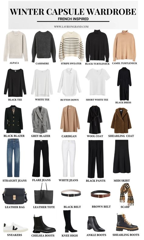 Ținute Business Casual, French Capsule Wardrobe, Minimalist Wardrobe Capsule, Capsule Wardrobe Women, Mode Hijabi, French Lifestyle, Capsule Wardrobe Outfits, Wardrobe Capsule, Fashion Capsule Wardrobe