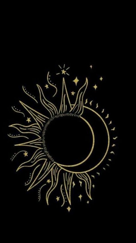 Sun And Moon, Black Paper, The Sun, Moon, Sun, Stars, Red, Gold, Black