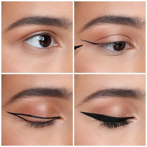 40th Photoshoot, How To Draw Eyeliner, Draw Eyeliner, Tutorial Eyeliner, Winged Eyeliner Tutorial, Eyeliner For Beginners, Flot Makeup, Makeup Tutorial Eyeliner, Best Eyeliner