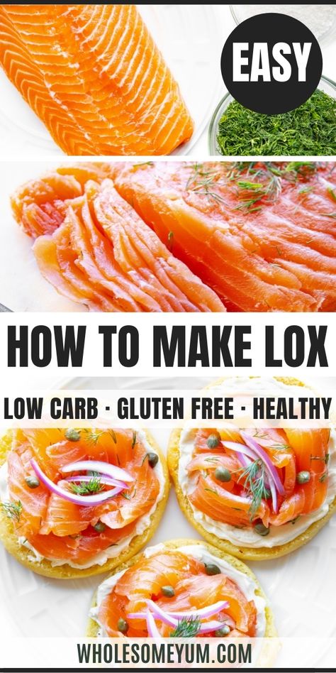 How To Make Lox (Easy Salmon Lox Recipe) Grav Lox Recipe, How To Make Lox Salmon, Locks And Bagels, Lox Salmon Recipes, Smoked Salmon Lox Recipes, Salmon Lox Ideas, Locks And Bagels Smoked Salmon, Gravlax Salmon Recipes, Salmon Lox Recipe