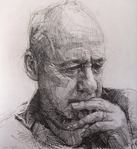 Colin Davidson..............Study of Mark Knopfler  2012 crayon on paper 62 x 57 cm Colin Davidson Portraits, Colin Davidson, L'art Du Portrait, Mark Knopfler, Drawing Faces, Drawing Portrait, Face Sketch, 인물 드로잉, Amazing Drawings