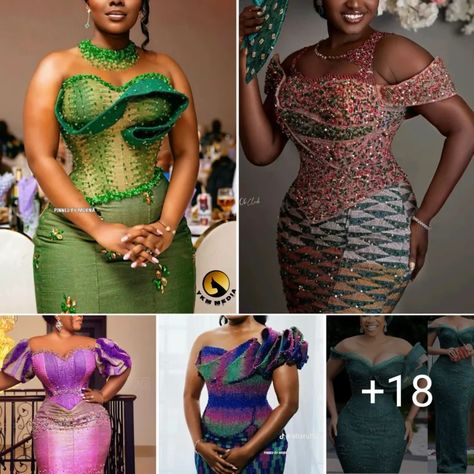 Modern Kente dress styles - Traditional Kente dress designs Kente Ankara Styles, Kente Top Styles, Kente Dress Styles Classy Wedding Guest, Beaded Kente Styles, Plain Kente Dress Styles Classy, Modern Kente Styles, Ghana Kente Styles Traditional Weddings, Kente Straight Dress Styles, Kente And Lace Combination Styles