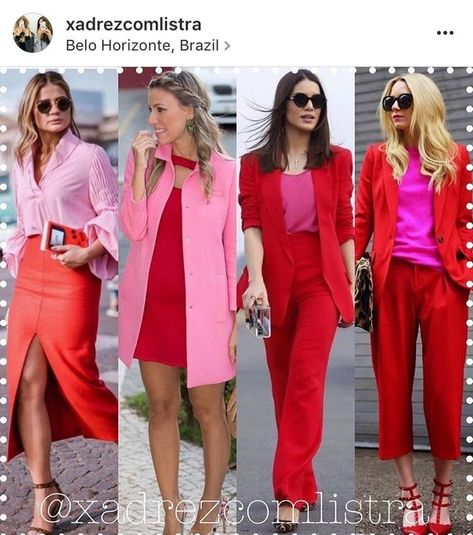 Colour Combinations Fashion, Color Combos Outfit, Parisienne Chic, Color Blocking Outfits, Color Combinations For Clothes, Red Outfit, Colourful Outfits, Fashion Colours, Look Chic