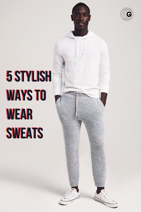 How To Style Sweatpants Men, Men Sweats Outfit, Tims Outfits Men, Men’s Sweatpants Outfit, Mens Sweatpants Outfit, Mens Sweatpants Outfit Casual, Gray Sweatpants Outfit Men, Guys Sweatpants Outfit, Grey Sweatpants Outfit Men