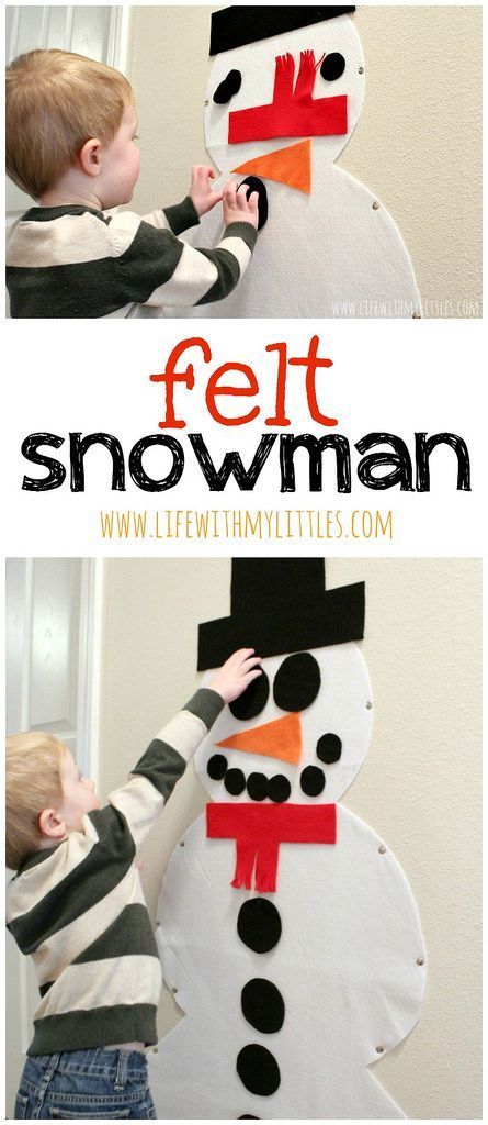 Do you want to build a snowman? This easy felt snowman is the perfect way to build a snowman inside over and over! And it couldn't be easier to make! What a fun winter craft for toddlers! Winter Crafts For Toddlers, Fun Winter Crafts, Craft For Toddlers, Felt Snowman, Winter Craft, Winter Preschool, Toddler Winter, Preschool Christmas, Build A Snowman