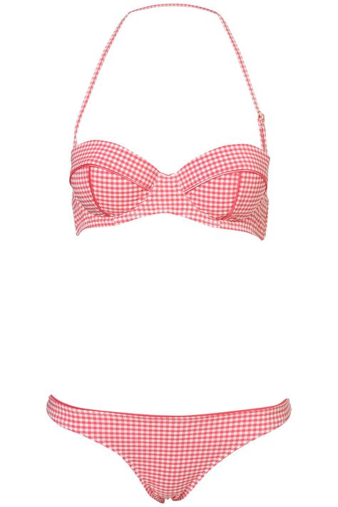 Retro Vintage Pink Gingham Check Bikini Set Sizes 6-10-12-14-16 Bnwt Swimsuit Trends, Perfect Swimsuit, Summer Swim Suits, Pink Gingham, Beach Picnic, Gingham Check, Summer Trends, Vintage Pink, New Season