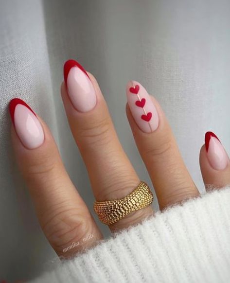 Vday Nails, Hari Valentine, Valentine Nail Art, February Nails, Subtle Nails, Valentine Nails, Nail Designs Valentines, Nail Idea, Nagel Inspo