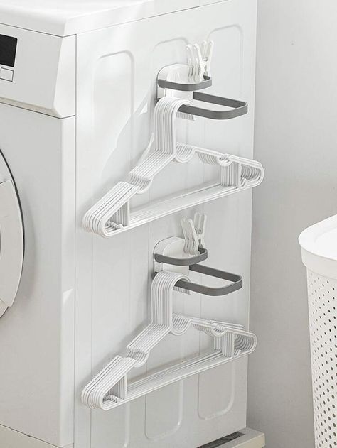 Diy Lavanderia, Foldable Hanger, Laundy Room, House Laundry Room, Laundry Room Update, Dream Laundry Room, Laundry Room Renovation, Hanger Organizer, Hanger Storage