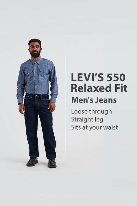 Levis 550 Jeans Men Jeans Loose, Jean For Men, Levi 550, Levis 550 Jeans, Levis 550, Levis Jeans, Mens Fitness, Jeans Fit, Mens Jeans