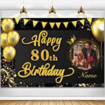 Check this out! Black And Gold Home, 90th Birthday Party Decorations, Happy 61 Birthday, Happy 42nd Birthday, 70th Birthday Parties Decorations, Custom Birthday Decorations, 80th Birthday Party Decorations, Black And Gold Party Decorations, 90th Birthday Decorations