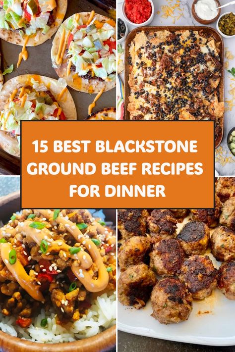 15 BEST blackstone ground beef recipes For Dinner Black Stone Hamburger Recipe, Hamburger Meat Recipes On Blackstone, Hamburger Recipes On Blackstone, Hamburger Blackstone Recipes, Ground Beef Recipes On Blackstone, Ground Beef Recipes For Blackstone, Blackstone Grill Ground Beef Recipes, Ground Beef On Blackstone, Black Stone Ground Beef Recipes