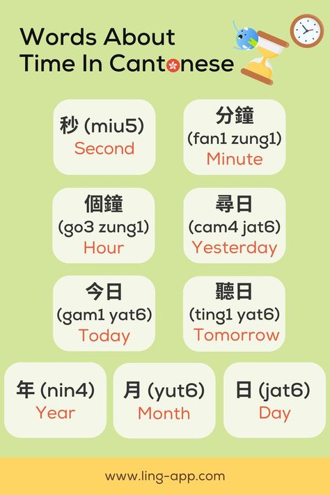 Time flies when you're learning Cantonese! Here are some words to help you talk about time ⌛️🕰️ Cantonese Language, Learn Cantonese, Learning Chinese, Positive Attitude Quotes, Chinese Language Learning, Date And Time, World Languages, Learn Chinese, Chinese Language