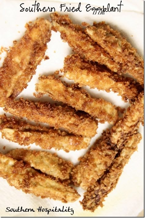 Fried Eggplant Recipes, Eggplant Fries, Eggplant Recipes Easy, Fried Eggplant, Eggplant Dishes, Eggplant Recipes, Southern Cooking, Southern Hospitality, Veggie Dishes