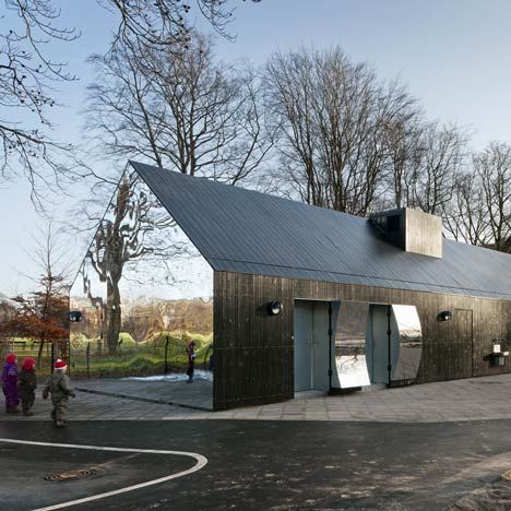 mirror house, copenhagen, denmark • mlrp • via dezeen Copenhagen Park, House Of Mirrors, Cool Playgrounds, Playground Structures, Architecture Company, Pavilion Architecture, Mirror House, Top Architects, Playground Design