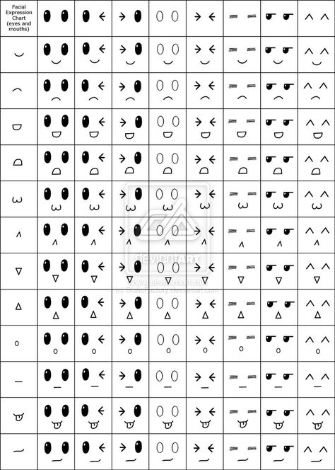 Facial Expression Chart Facial Expression Chart, Expression Chart, Drawing Kawaii, Emoji Drawings, Arte Doodle, Doodle Characters, Doodle Art Drawing, Buku Skrap, Easy Doodle Art