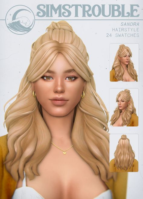 SANDRA by simstrouble | simstrouble on Patreon Sims 4 Hair Simstrouble, Sims 4 Cc Maxis Match Free, Sims 4maxis Match Cc, Sims 4 Cc Hairstyles Maxis Match, The Sims 4 Cc Clothing Free, Sims 4 Cc Simstrouble, Sims 4 Maxis Match Female Hair, Sims 4 Cc Updo Hair Maxis Match, Sims 4 Cc Clothes Maxis Match Hair