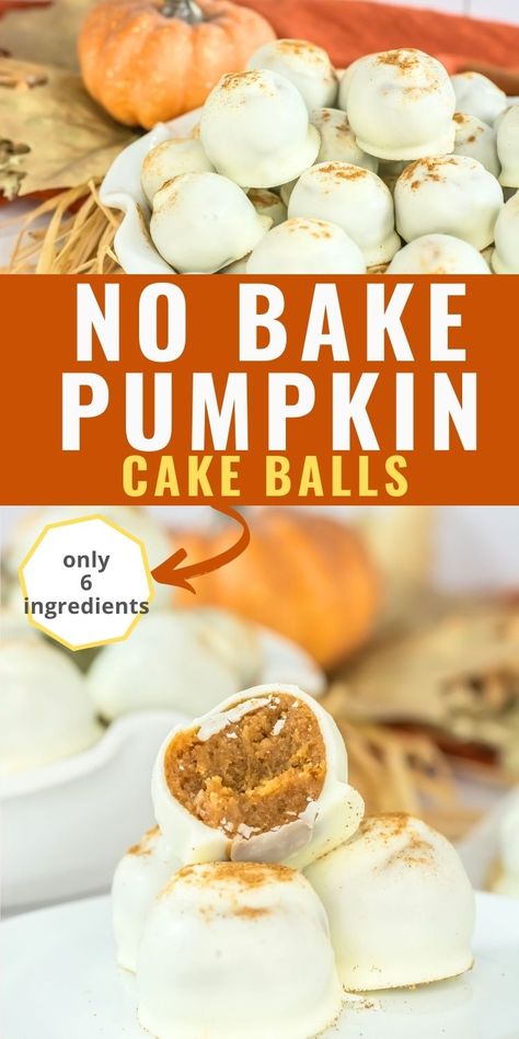 This no bake pumpkin cake ball recipe is a simple, but delicious fall dessert. You can make pumpkin cake balls with spice cake mix or pumpkin bread. These pumpkin cake balls with cream cheese are coated in white chocolate. Cake Ball Recipes Easy, Pumpkin Cake Balls Recipe, Pumpkin Spice Cake Balls Easy, Pumpkin Pie Cake Balls, Pumpkin Bread Cake Pops, Spice Cake Balls Recipe, Pumpkin Cake Balls Easy, Pumpkin Spice Cake Pops Recipe, Pumpkin Cake Bites