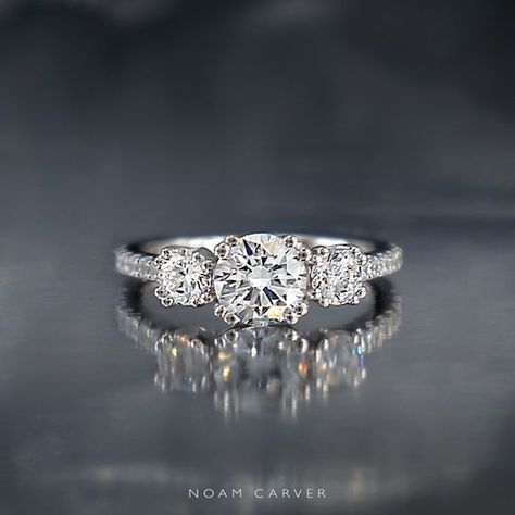 Wedding Rings 3 Stone, Most Popular Engagement Rings, Popular Engagement Rings, Stone Diamond Ring, Best Engagement Rings, Three Stone Diamond, Dream Engagement Rings, Three Stone Engagement, Three Stone Engagement Rings