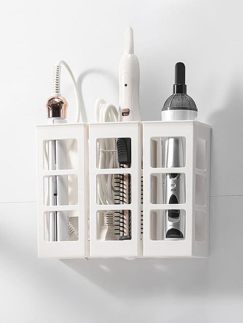 Hair Stuff Organization, Organize Hair Tools, Hair Straightener Storage, Curling Iron Storage, Straightener Holder, Curling Iron Holder, Wand Organizer, Wall Mounted Bathroom Storage, Hair Tool Organizer