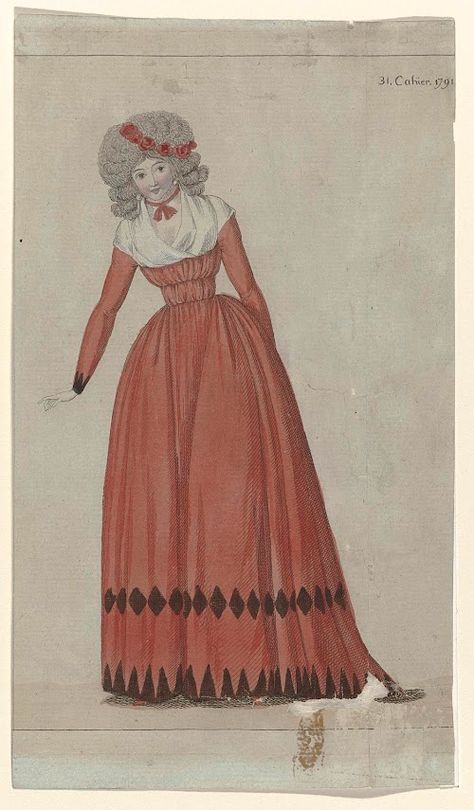 1790s fashion_women-Collected works of Catalina - All Rijksstudio's - Rijksstudio - Rijksmuseum 1791 Fashion, 1799 Fashion, Late 18th Century Fashion, 1780s Fashion, 1790s Fashion, 18th Century Gown, Western Womens Fashion, 18th Century Women, Colonial Dress