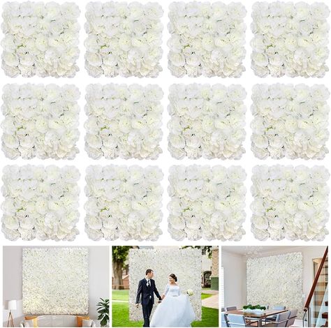 Amazon.com: RIDDSEE Flower Wall Panels for Backdrop -12pcs 15''*15'' Black Rose Wall Artificial Hydrangea Floral Panels Halloween Thanksgiving Decor for Photography Home Wedding Party Event Wall Decor : Home & Kitchen Silk Flower Wall, Wedding Party Centerpieces, Diy Wedding Backdrop, Flower Wall Backdrop, Flower Panels, Wedding Wall, Rose Wall, Fake Flower, Floral Backdrop