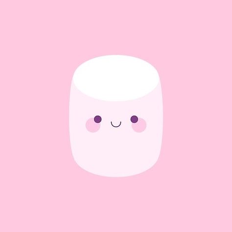 "Cute pink marshmallows" by petitspixels Marshmallow Illustration, Marshmallow Logo, Marshmallow Drawing, Marshmallow Aesthetic, Marshmallow Cute, Molang Wallpaper, Pillow Slides, Cute Marshmallows, Pink Marshmallows