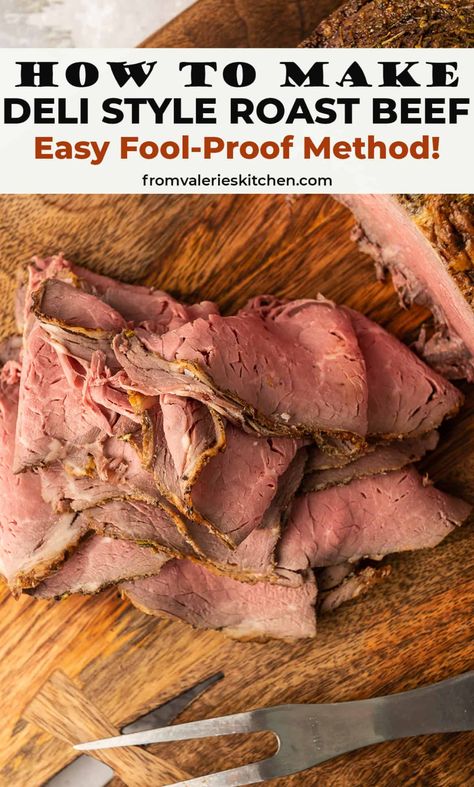 Make Your Own Lunch, Roast Beef Seasoning, Deli Style Roast Beef, Deli Meat Recipes, Lunch Sandwiches, Sirloin Roast, Sliced Roast Beef, Roast Beef Sandwiches, Homemade Lunch