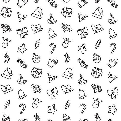 Joyeux Noël Christmas Outline, Sketch Christmas, Cute Easy Doodles, Glitter Glue, Simple Doodles, Christmas Prints, Design Png, Christmas Pattern, Spice Things Up