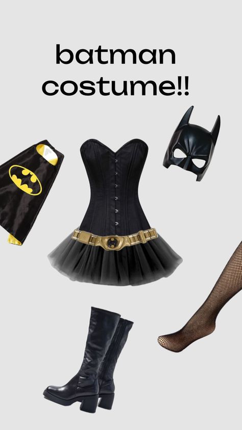 #halloween #costume #batman #batmancostume Batgirl Halloween Costume, Superhero Halloween Costumes, Batman Costume, Duo Halloween Costumes, Halloween Inspo, Halloween 2, Couples Costumes, Batgirl, Halloween Outfits