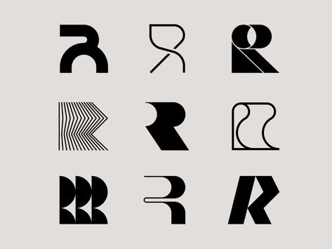 Letter R exploration R Logotype, Logo With R, R Typography, R Symbol, Logo Graphiste, R Icon, Letter R Logo Design, Roll Logo, R Letter Logo