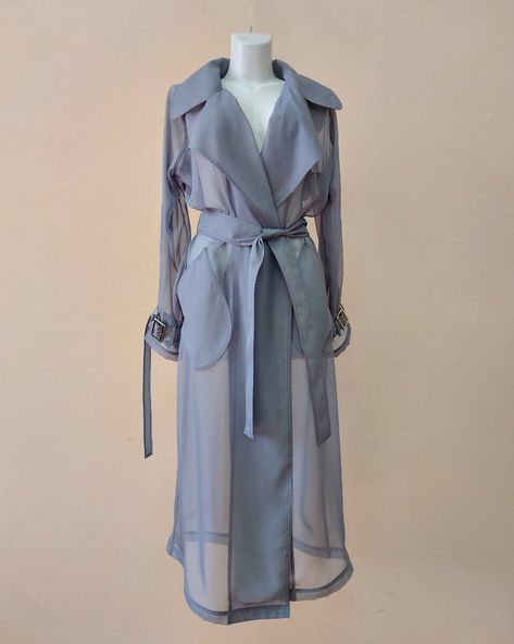 Wedding Dress Transparent, Tailoring Studio, Romantic Style Personality, Coastal Academia, Elvira Hancock, Bright Winter Outfits, Chiffon Coat, Transparent Clothing, Organza Jacket