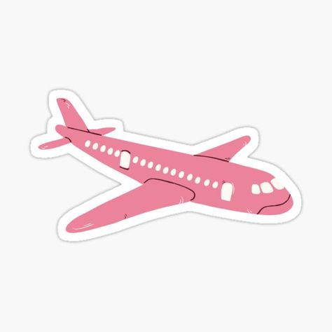 Pink Airplane, Airplane Sticker, Arte Do Mickey Mouse, Sticker Design Inspiration, Preppy Stickers, طابع بريدي, Craft Easy, Mini Tortillas, Craft Craft