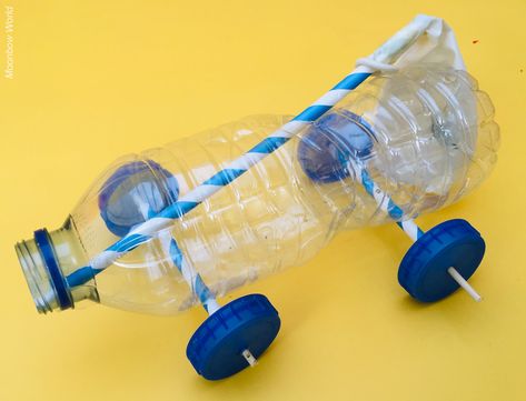 Balloon Powered Car, Wheel Crafts, Newton's Laws Of Motion, Bible Science, Junk Modelling, Balloon Car, Newton's Laws, Grandma Ideas, Laws Of Motion