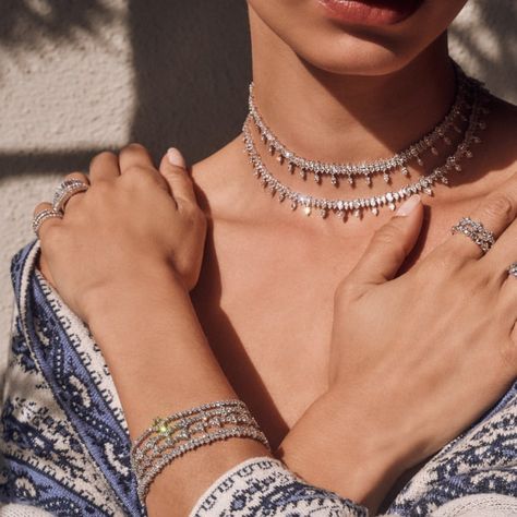 Anita Ko on Instagram: "Layered in Atlas collection #anitako" Tennis Chain Necklace, Women Choker Necklace, Anita Ko, Elegant Jewellery, Choker Chain, Womens Chokers, Tennis Chain, Cubic Zirconia Jewelry, Tennis Necklace