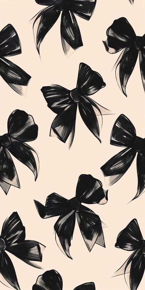 Black N White Background Aesthetic, Ciaracore Aesthetic, Beige Wallpaper Backgrounds, Cherry Bow Wallpaper, Cream And Black Aesthetic, Black N White Wallpapers, Black Coquette Wallpaper, Black Bow Wallpaper, Wlppr Aesthetic