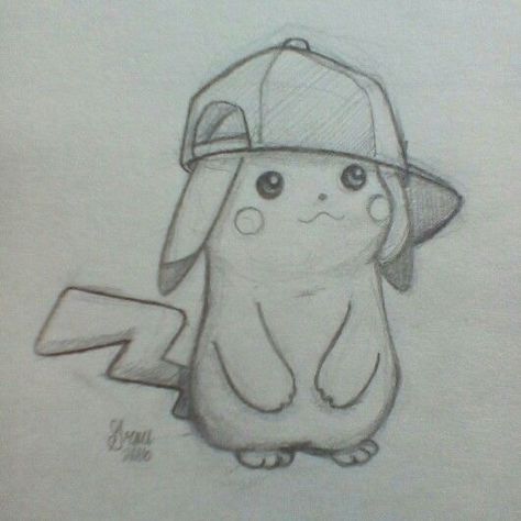 Pokemon Character Drawing, Drawing Ideas Easy Pokemon, Drawing Ideas Pikachu, Super Easy Sketches, Pokemon Sketches Easy, Easy But Cute Drawings, Pokemon Art Draw Pencil, Pickachoo Drawing, Cute Disney Drawings Sketches