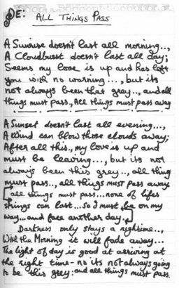 Handwritten Lyrics, Rock Lyrics, Beatles Lyrics, Beatles George Harrison, Beatles George, The Quiet Ones, Beatles Songs, Favorite Lyrics, I'm With The Band