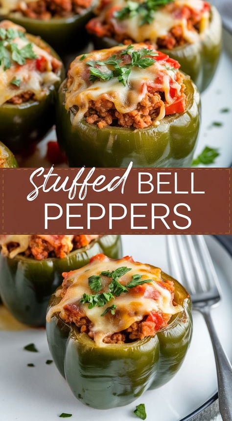 Looking for a healthy yet hearty meal? Try these Stuffed Bell Peppers! Bursting with flavor and packed with veggies, they’re the perfect comfort food for any night of the week! Mexican Stuffed Bell Peppers, Healthy Stuffed Bell Peppers, Best Stuffed Pepper Recipe, Easy Stuffed Peppers, Bell Pepper Recipes, Peppers Recipes, Easy Delicious Recipes, Family Meal, Dinner Idea