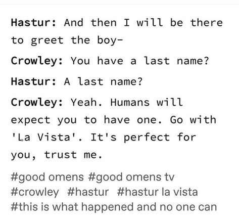 Good Omens Text Post, I Forgive You, Bad Omens, Good Omens Book, Ineffable Husbands, Terry Pratchett, Good Omens, Heaven And Hell, Michael Sheen