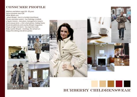 Burberry Children's wear consumer profile Consumer Profile, Kidswear Fashion, Kidswear Trends, Print Portfolio Design, Client Profile, Fashion Portfolio Layout, Interior Design Principles, 포트폴리오 레이아웃, Fashion Design Books