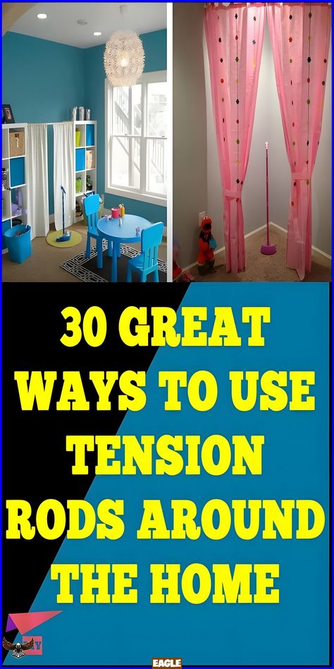 Tension Rods, Simple Curtains, Tension Rod, Clever Hacks, Simple Life Hacks, Home Organization Hacks, Diy Life Hacks, Diy Life, Hacks Diy