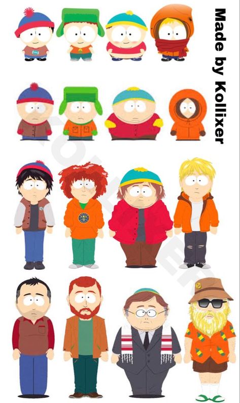 for the south park lovers ~*~ Cartoon Tattoo Ideas, Animated Shows, Cartoon Tattoo, Kenny South Park, Style South Park, South Park Memes, Random Dump, South Park Anime, More Than Meets The Eye