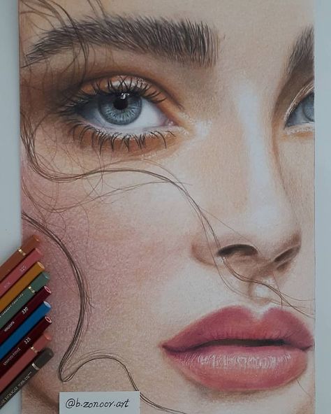 Color Pencil Sketch, Realistic Pencil Drawings, Pencil Sketch Images, Colored Pencil Artwork, Art Promotion, Diy Watercolor Painting, Oil Pastel Art, Eye Painting, Small Canvas Art