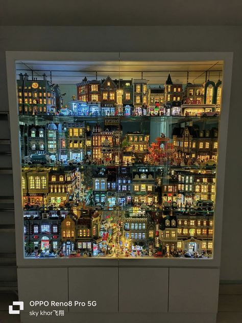 Lego Display Ideas Adult, Lego Collection Display, Lego Set Display, Game Room Layout, Lego City Display, Showcase Ideas, Lego Display Ideas, Toy Library, Display Collections