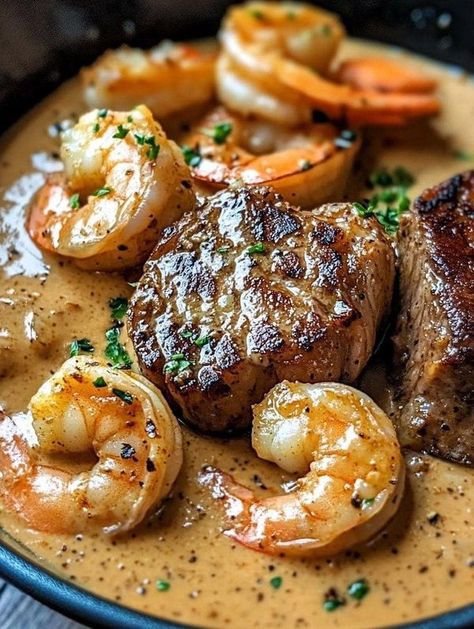 Creamy Cajun Shrimp Sauce, Cajun Shrimp Sauce, Creamy Cajun Shrimp, Recipes Steak, Beef Steak Recipes, Herbal Remedies Recipes, Shrimp Sauce, Steak And Shrimp, Homemade Hamburgers