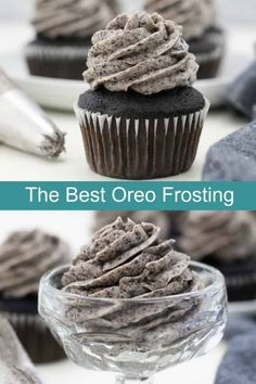 This Oreo Frosting is incredibly silky, light and fluffy and tastes just like the filling of an Oreo cookie! It's perfect for cakes chocolate cupcakes or vanilla cupcakes too! #oreofrosting #oreofrostingrecipe #oreobuttercream Cookie And Cream Icing, Xmas Foods, Oreo Icing, Frost Cupcakes, Cookies And Cream Frosting, Cake Drip, Cookie And Cream Cupcakes, Baking Therapy, Oreo Frosting