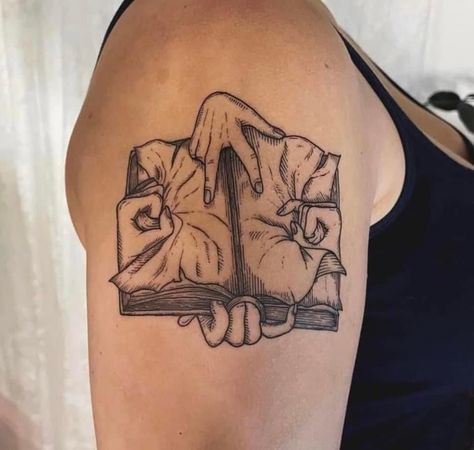 Tattoo Of Hands, Open Book Tattoo, Surreal Tattoo, An Open Book, Dope Tattoos For Women, Book Tattoo, Dream Tattoos, Little Tattoos, Dope Tattoos