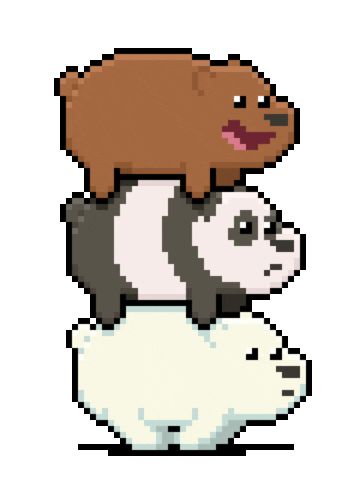 Animal Pixel Art Gif, Nature Pixel Gif, Brown Pixel Gif, We Bare Bears Pixel Art, Pixel Gift Png, Cute Notion Icon Gifs, Notion Icon Gifs, Pixel Icon Gif, We Bare Bears Gif