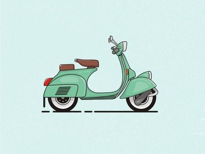 Vespa Vespa Illustration Drawing, Moped Illustration, Ticket To Anywhere, Scooter Drawing, Vespa Illustration, Vespa Art, Motorbike Illustration, Scooters Vespa, Retro Surf Art