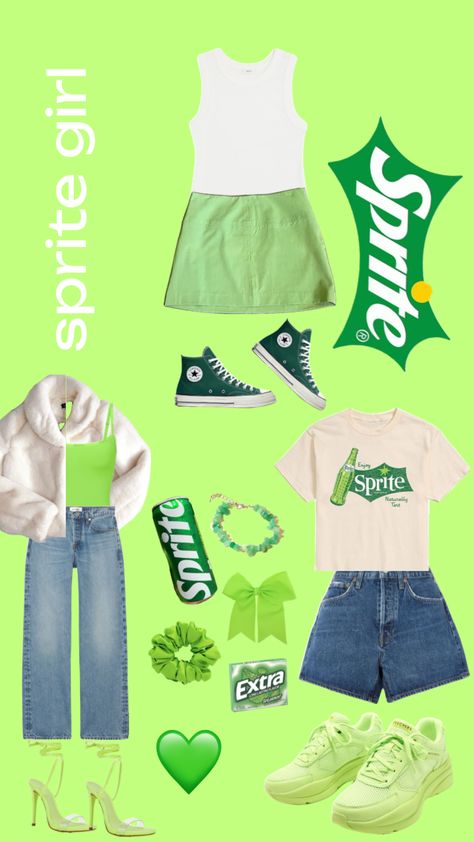 sprite girl aesthetic #spritesoda Sprite Halloween Costume, Sprite Costume, Sprite Aesthetic, Real Life, Quick Saves